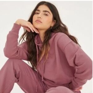Girlfriend Collective Dusty Rose 50/50 Classic Hoodie Mauve- Size Medium